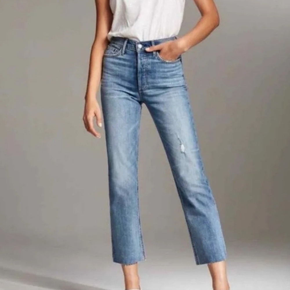 Aritzia Denim Forum The Arlo High Rise Straight, blue size 29